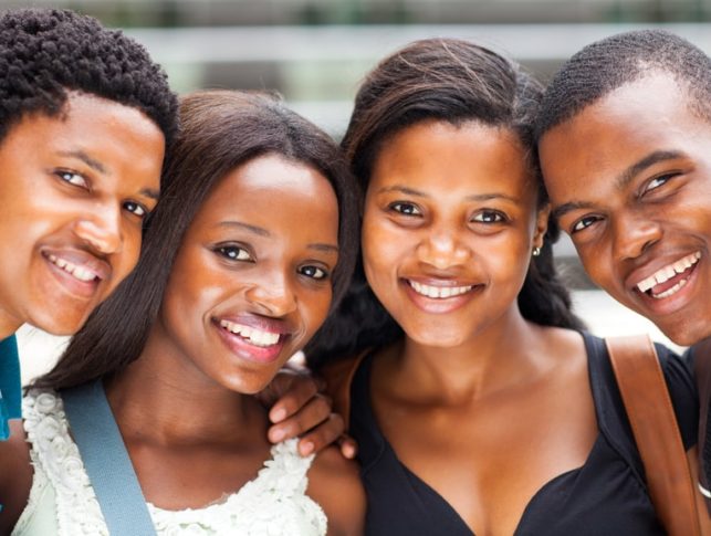 group of african american college students