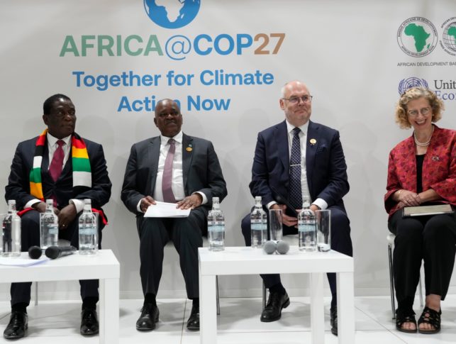 African Union and Arab League delegates at a climate finance multilateral session